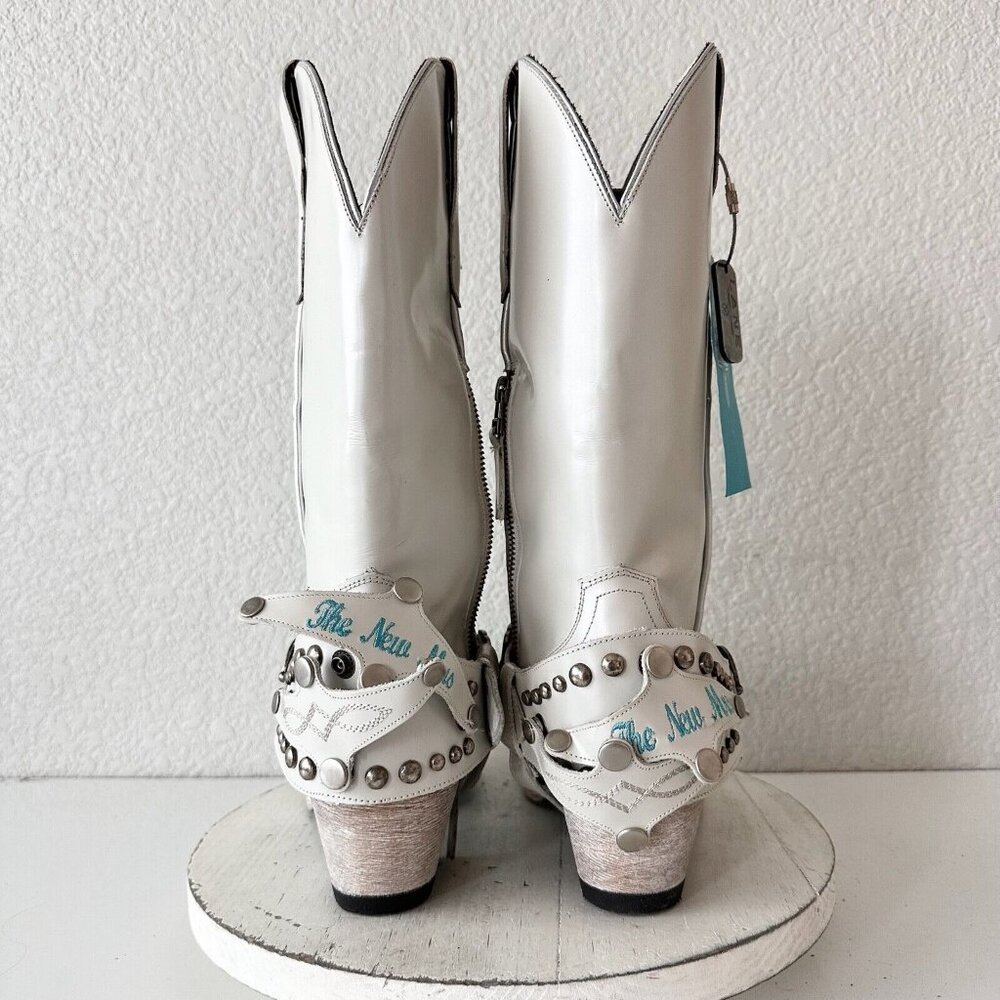 Lane The New Mrs Womens Pearl White Cowboy Boots 11 Western Cowgirl Wedding Tall - Picture 3 of 14